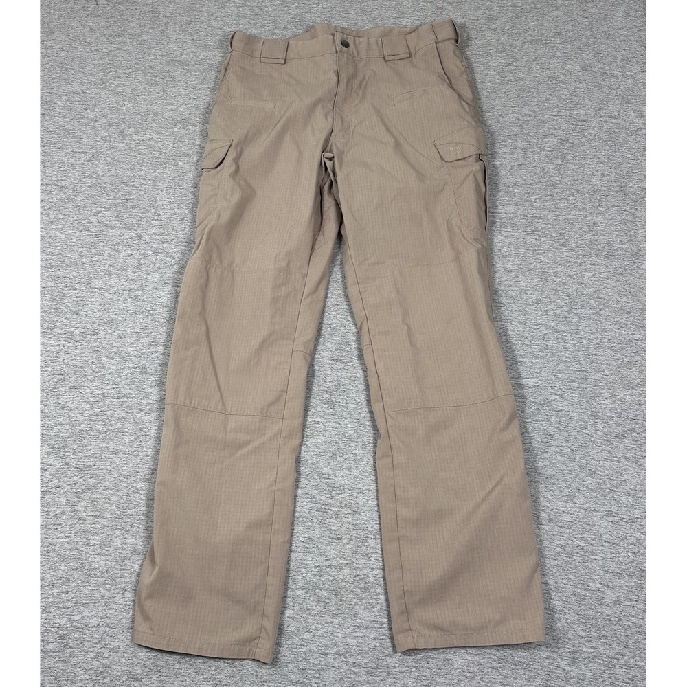 5.11 Tactical Pants Mens 36x34 Beige Stryke Ripstop Cargo Work Workwear